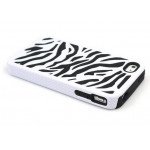 Wholesale iPhone 4 4S Zebra Hybrid Case (Black-White)